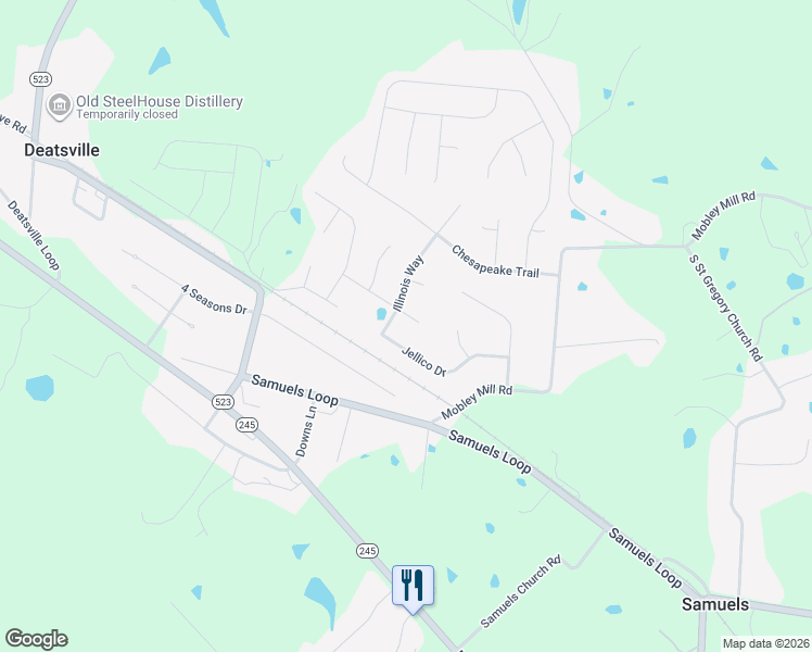 map of restaurants, bars, coffee shops, grocery stores, and more near 101-199 Lexington Ct in Nelson