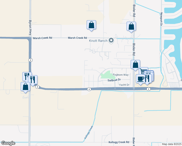 map of restaurants, bars, coffee shops, grocery stores, and more near 4041 Pelican Court in Discovery Bay