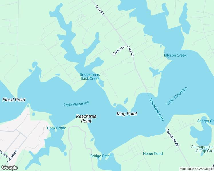 map of restaurants, bars, coffee shops, grocery stores, and more near 104 Surry Street in Heathsville