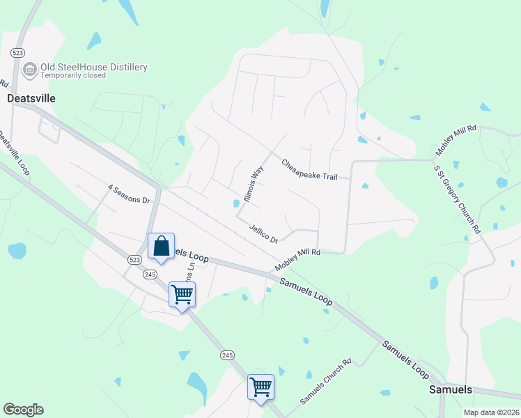 map of restaurants, bars, coffee shops, grocery stores, and more near 199 Lexington Ct in Nelson