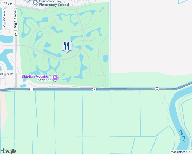 map of restaurants, bars, coffee shops, grocery stores, and more near 2250 Prestwick Drive in Discovery Bay