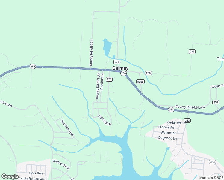 map of restaurants, bars, coffee shops, grocery stores, and more near 2524 County Road 271 A in Pittsburg