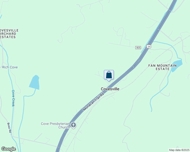 map of restaurants, bars, coffee shops, grocery stores, and more near 5940 Covesville Store Road in Covesville