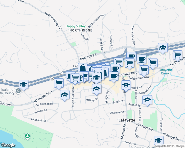 map of restaurants, bars, coffee shops, grocery stores, and more near 1000 Dewing Avenue in Lafayette