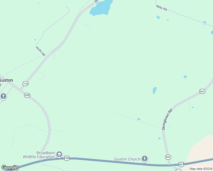 map of restaurants, bars, coffee shops, grocery stores, and more near 377 Green Acres Road in Guston