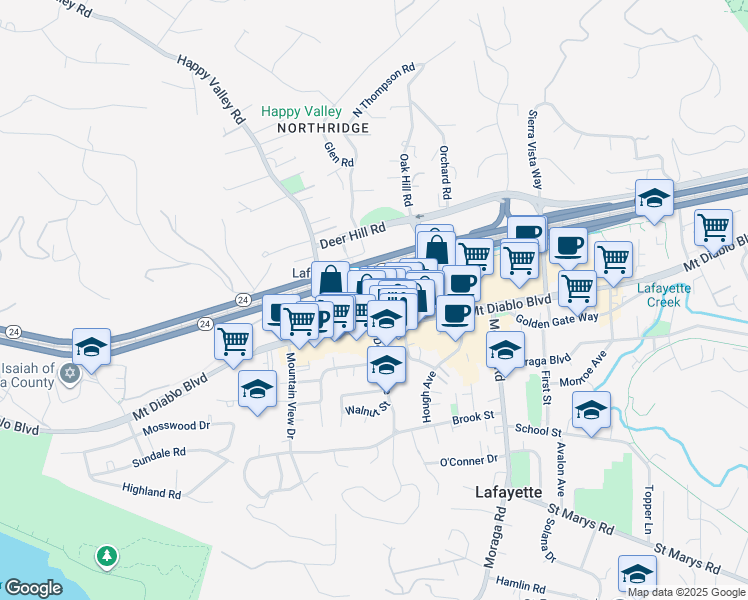 map of restaurants, bars, coffee shops, grocery stores, and more near 1000 Dewing Avenue in Lafayette
