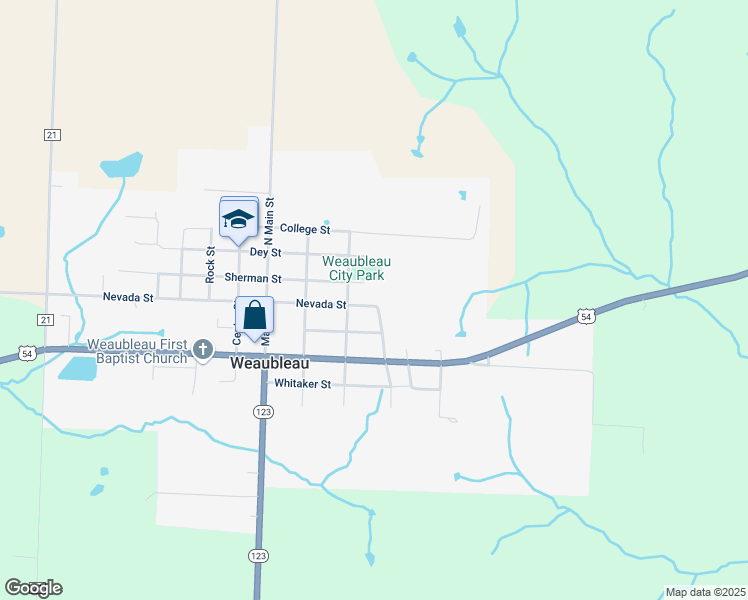 map of restaurants, bars, coffee shops, grocery stores, and more near 11775 Nevada Street in Weaubleau