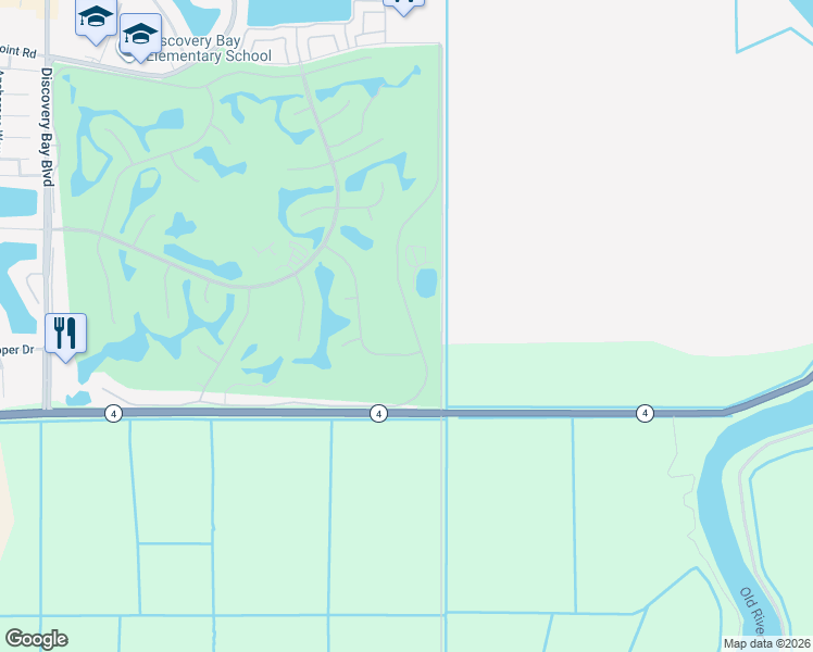map of restaurants, bars, coffee shops, grocery stores, and more near 2339 Cherry Hills Drive in Discovery Bay