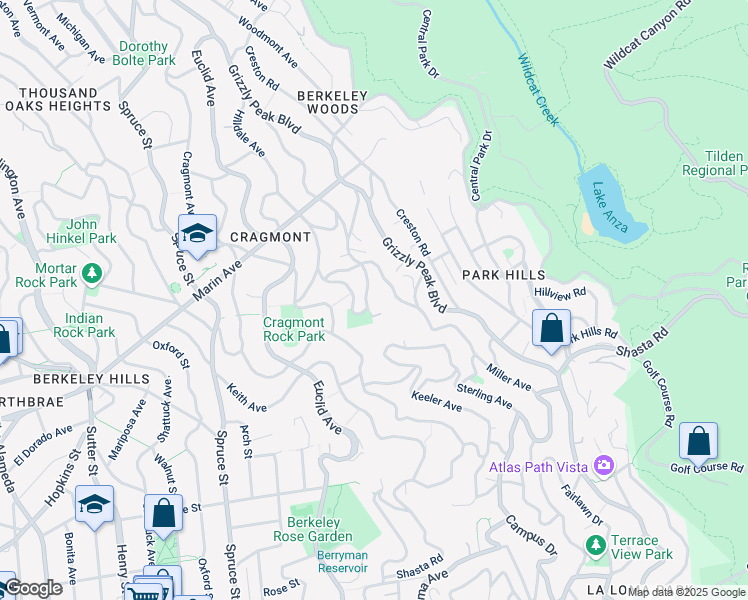 map of restaurants, bars, coffee shops, grocery stores, and more near 1029 Keeler Avenue in Berkeley