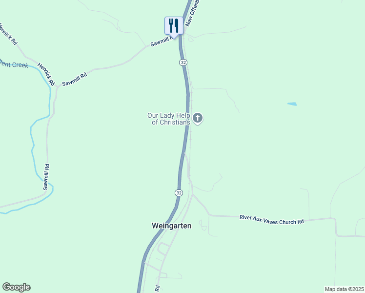map of restaurants, bars, coffee shops, grocery stores, and more near 15910 Weingarten Road in Ste. Genevieve