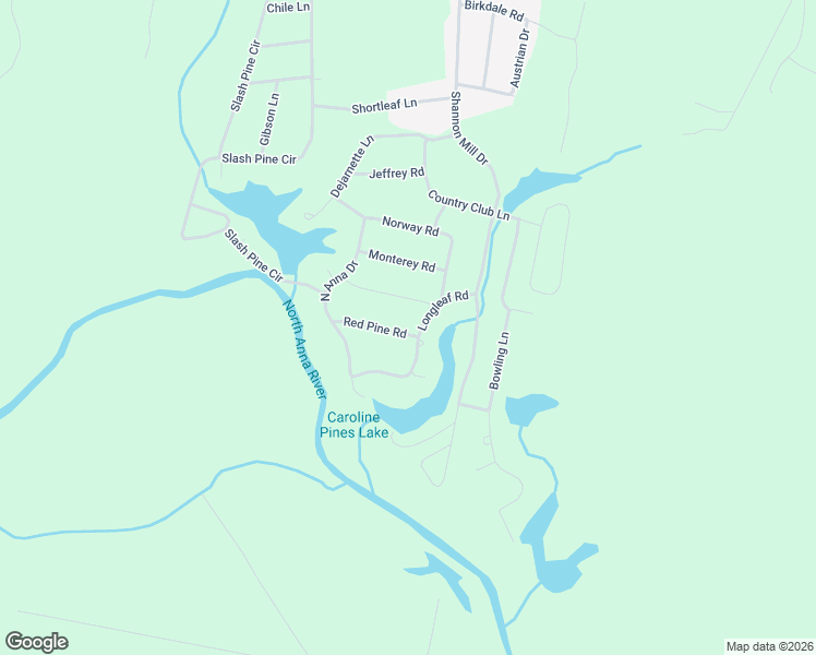 map of restaurants, bars, coffee shops, grocery stores, and more near 12111 Red Pine Road in Ruther Glen