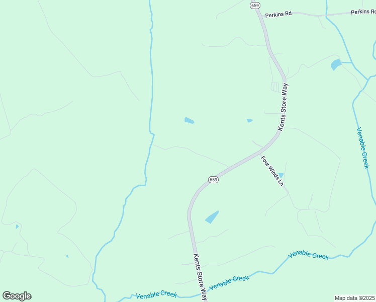 map of restaurants, bars, coffee shops, grocery stores, and more near 1103 Kents Store Way in Kents Store