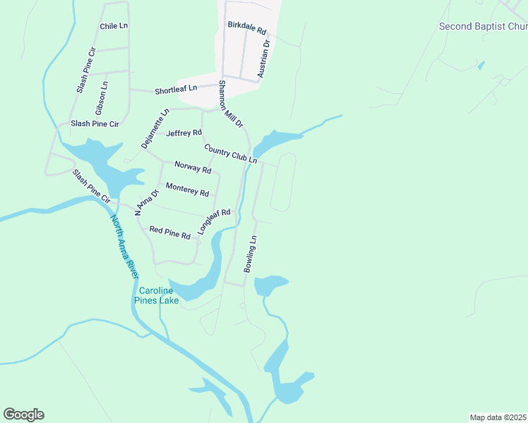 map of restaurants, bars, coffee shops, grocery stores, and more near 27175 Oaklawn Circle in Ruther Glen