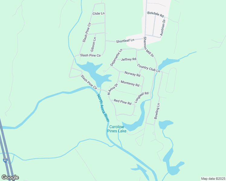 map of restaurants, bars, coffee shops, grocery stores, and more near 27073 North Anna Drive in Ruther Glen