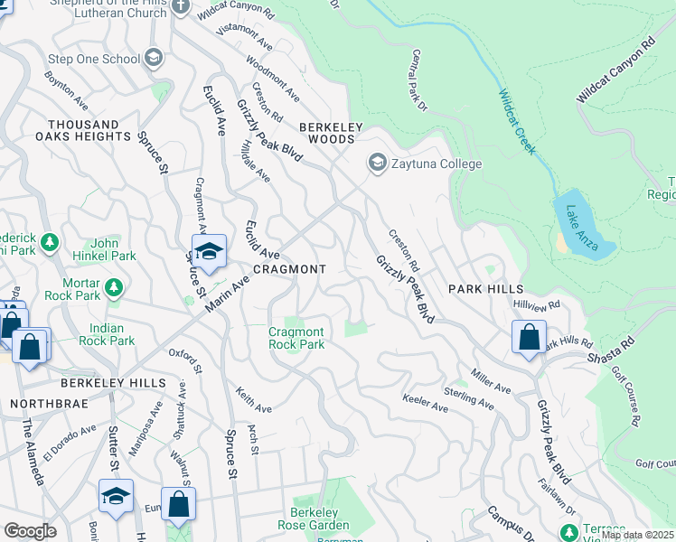 map of restaurants, bars, coffee shops, grocery stores, and more near 980 Keeler Avenue in Berkeley