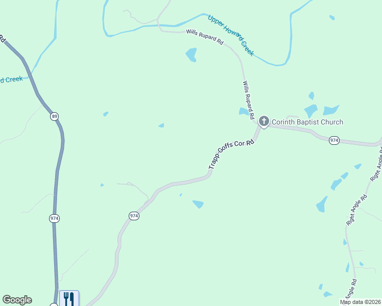 map of restaurants, bars, coffee shops, grocery stores, and more near 1050 Trapp Goffs Corner Road in Winchester