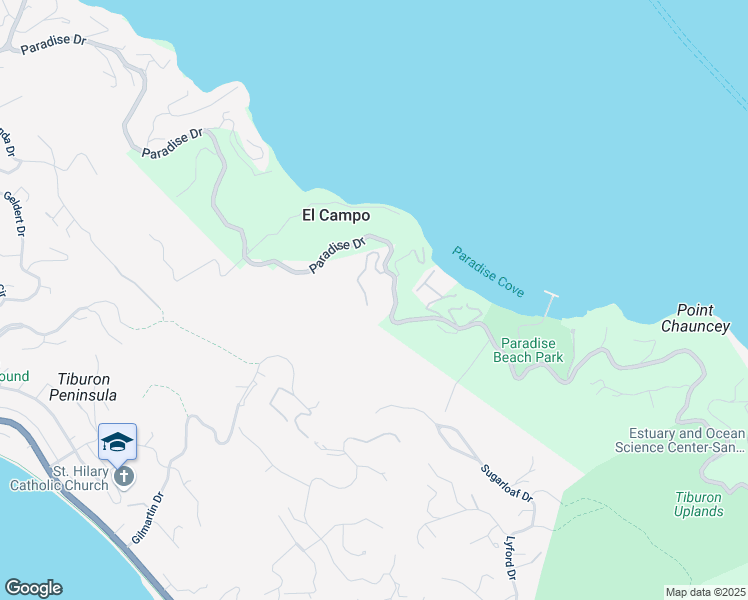 map of restaurants, bars, coffee shops, grocery stores, and more near 63 Norman Way in Tiburon
