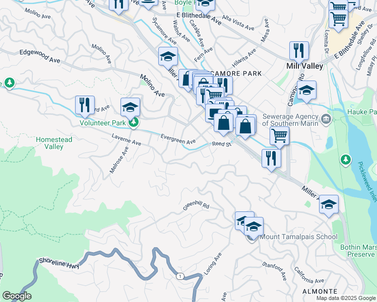 118 Reed Street, Mill Valley CA Walk Score