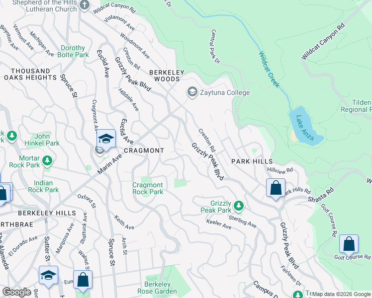 map of restaurants, bars, coffee shops, grocery stores, and more near 975 Keeler Avenue in Berkeley