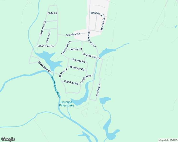 map of restaurants, bars, coffee shops, grocery stores, and more near 27053 Foxtail Drive in Ruther Glen