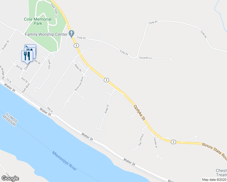 map of restaurants, bars, coffee shops, grocery stores, and more near 200 Ridge Drive in Chester