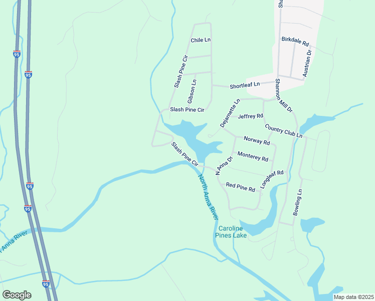 map of restaurants, bars, coffee shops, grocery stores, and more near 27243 Slash Pine Circle in Ruther Glen