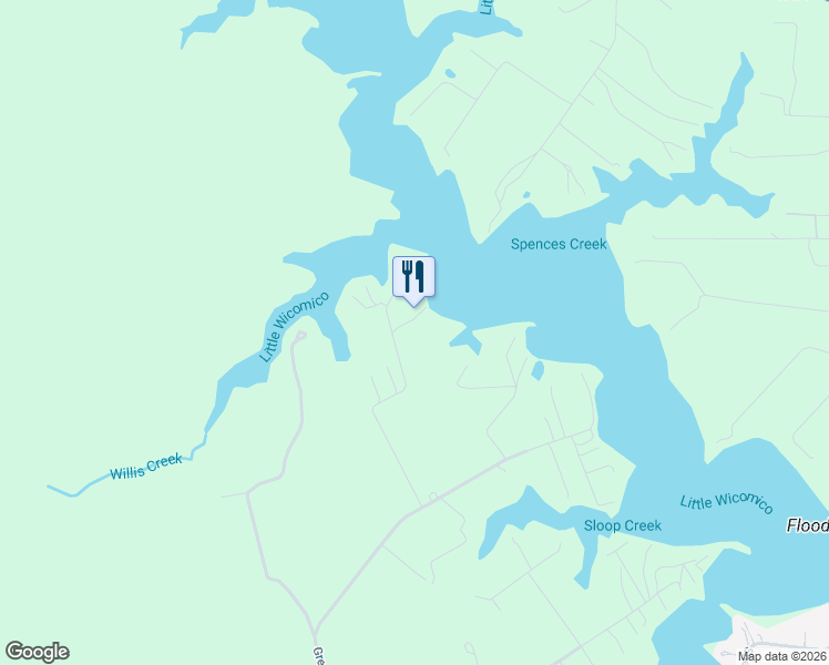 map of restaurants, bars, coffee shops, grocery stores, and more near 440 Rock Town Road in Reedville