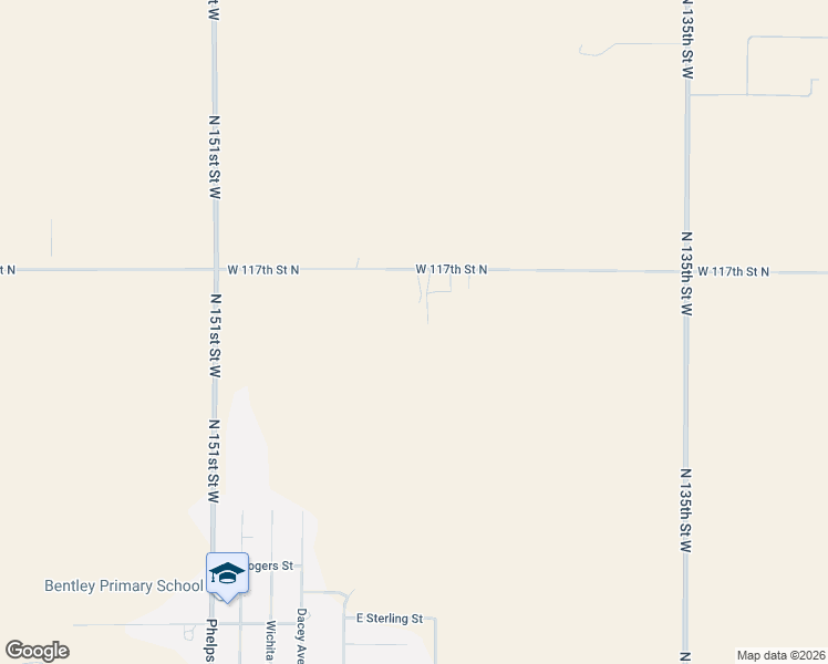 map of restaurants, bars, coffee shops, grocery stores, and more near 14509 West 117th Street North in Sedgwick