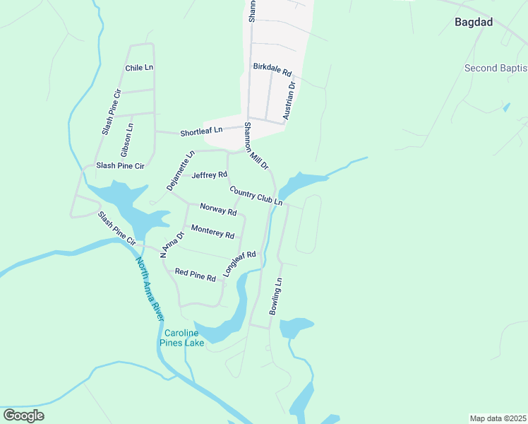 map of restaurants, bars, coffee shops, grocery stores, and more near 27010 Shannon Mill Drive in Ruther Glen