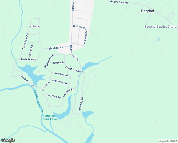 map of restaurants, bars, coffee shops, grocery stores, and more near 27005 Oaklawn Circle in Ruther Glen