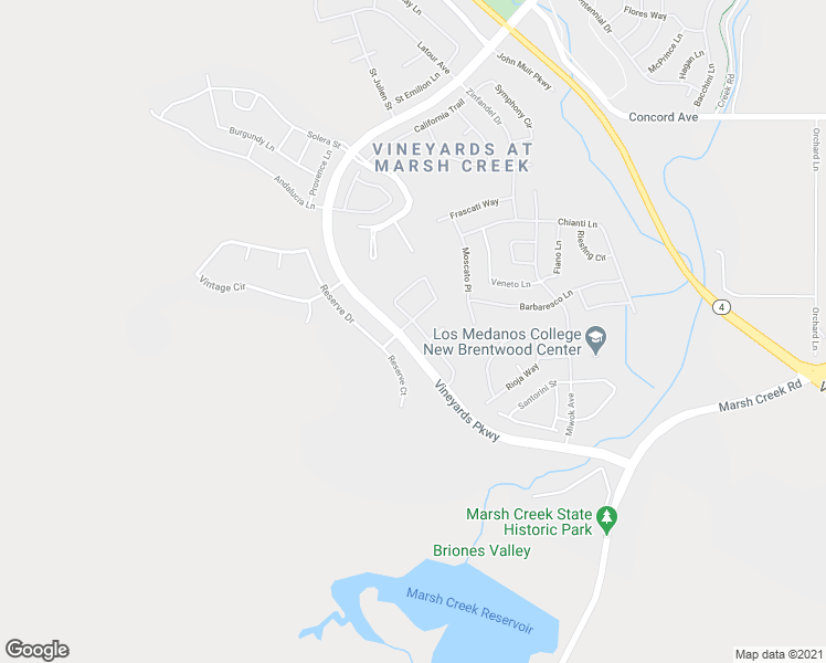 map of restaurants, bars, coffee shops, grocery stores, and more near 1989 Old Vine Place in Brentwood