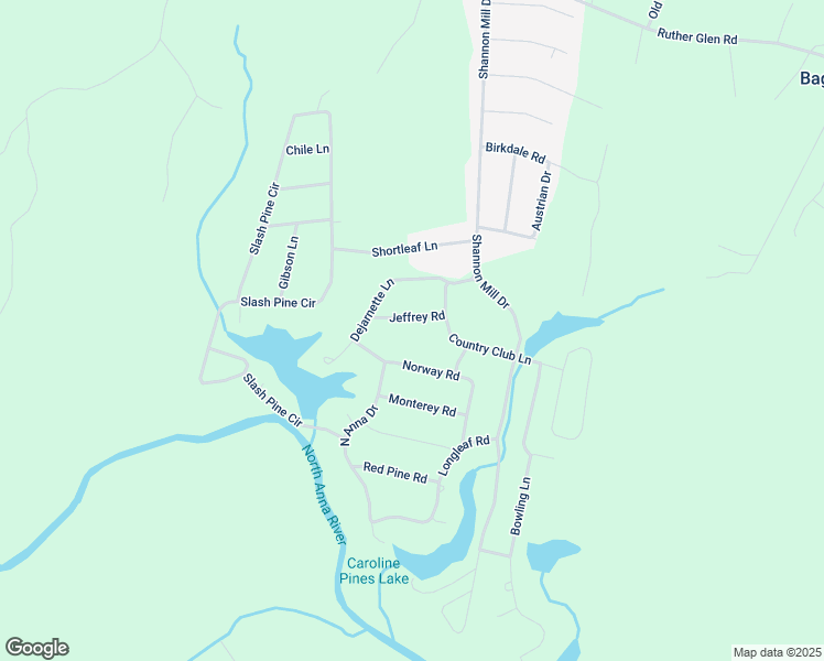 map of restaurants, bars, coffee shops, grocery stores, and more near 12082 Jeffrey Road in Ruther Glen