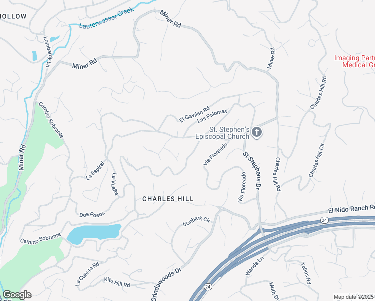 map of restaurants, bars, coffee shops, grocery stores, and more near 151 La Espiral in Orinda
