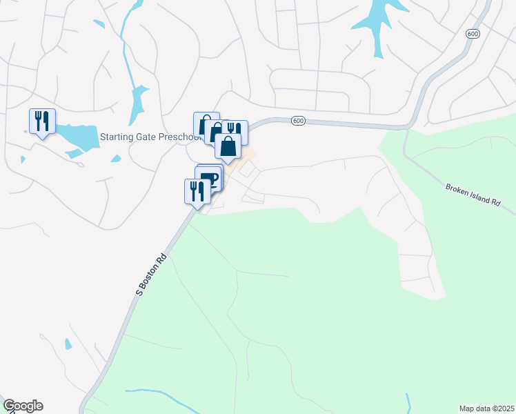 map of restaurants, bars, coffee shops, grocery stores, and more near 98 Augies Alley in Palmyra
