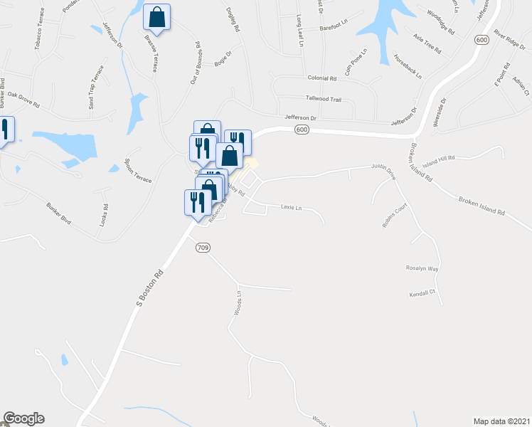 map of restaurants, bars, coffee shops, grocery stores, and more near 87 Augies Alley in Palmyra