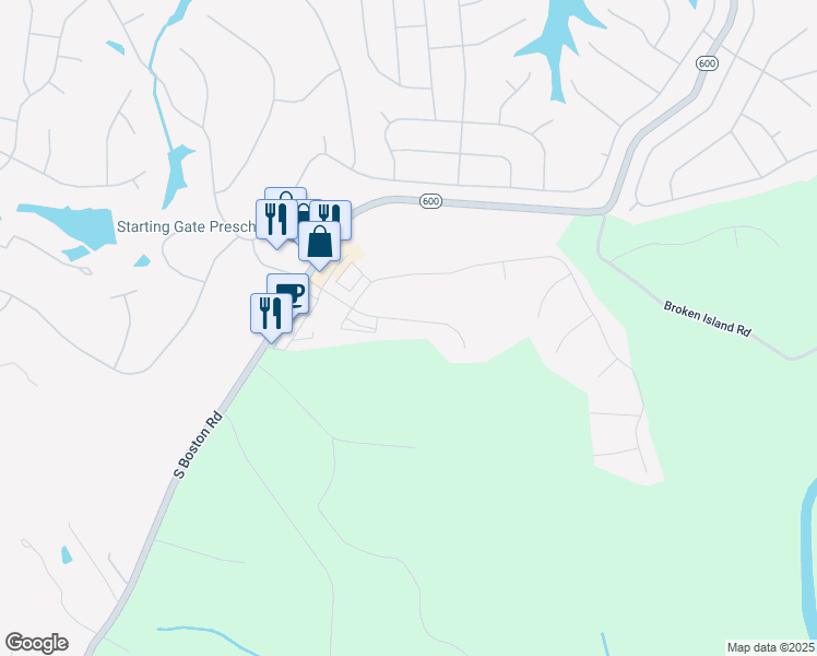 map of restaurants, bars, coffee shops, grocery stores, and more near Lexie Lane in Fluvanna