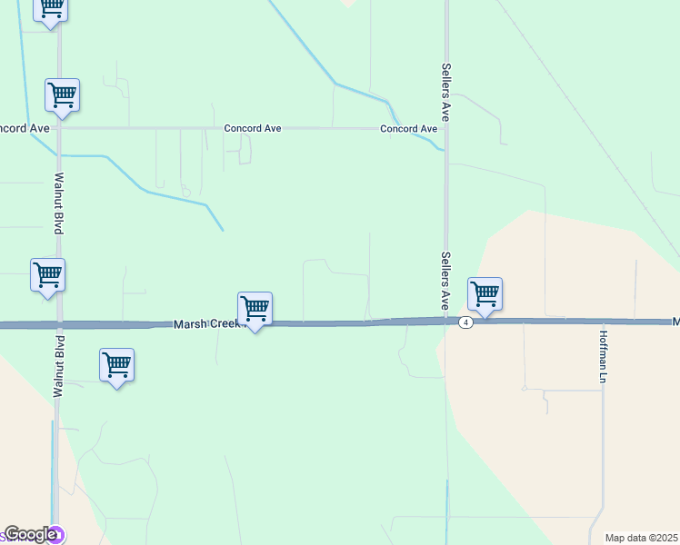 map of restaurants, bars, coffee shops, grocery stores, and more near 23751 Marsh Creek Road in Brentwood