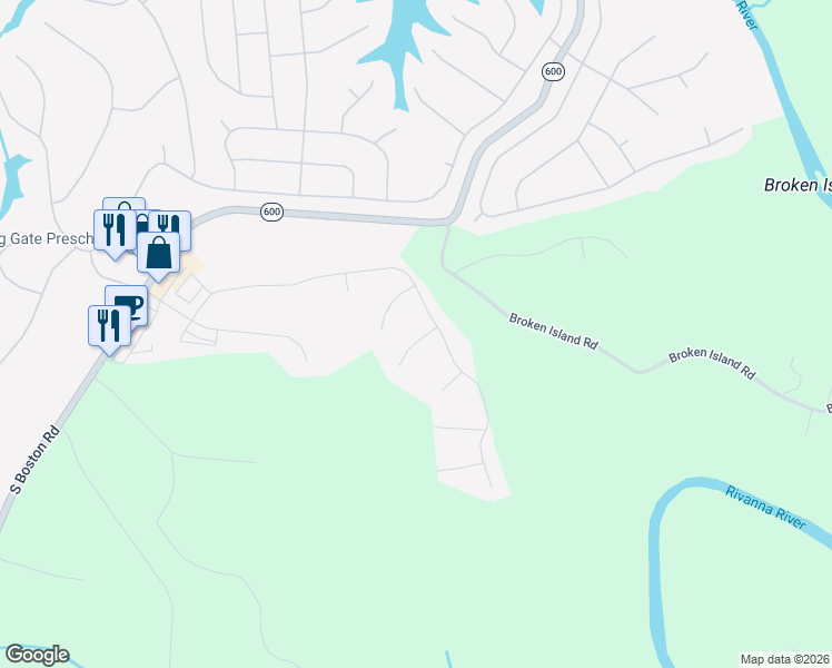 map of restaurants, bars, coffee shops, grocery stores, and more near Justin Drive in Palmyra