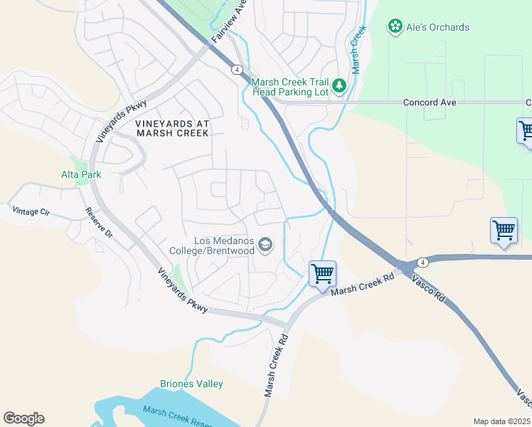 map of restaurants, bars, coffee shops, grocery stores, and more near 1928 Barbaresco Lane in Brentwood