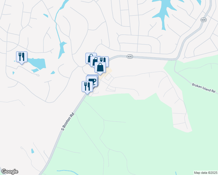 map of restaurants, bars, coffee shops, grocery stores, and more near 61 Augies Alley in Palmyra