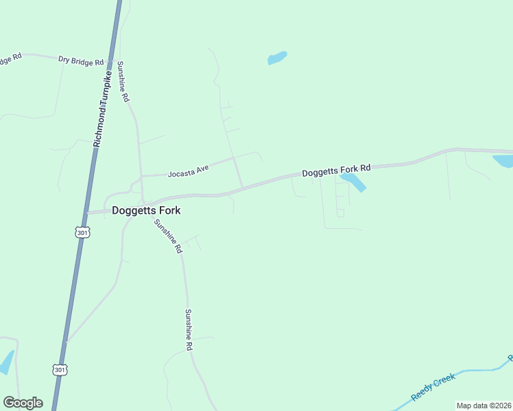 map of restaurants, bars, coffee shops, grocery stores, and more near 17258 Doggetts Fork Road in Ruther Glen