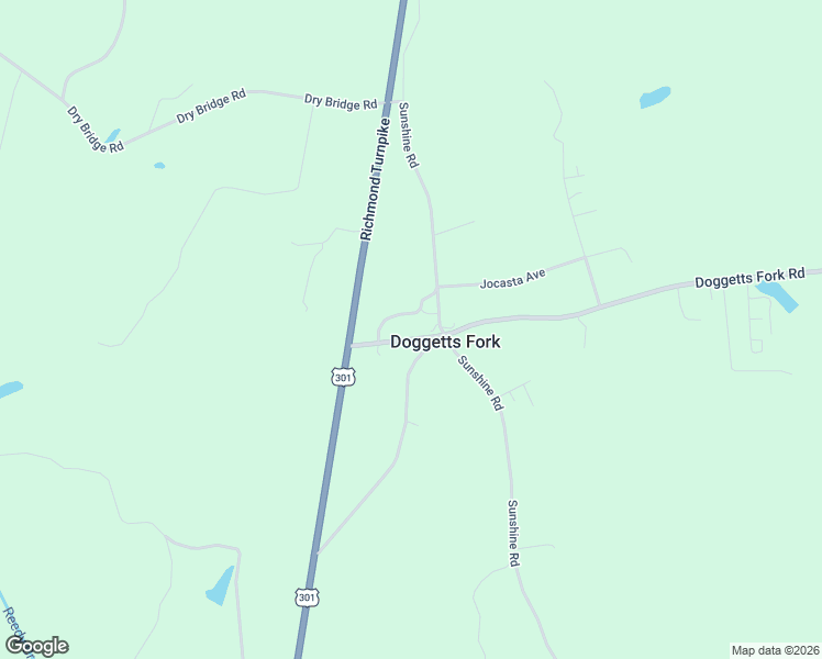 map of restaurants, bars, coffee shops, grocery stores, and more near 17071 Doggetts Fork Road in Ruther Glen