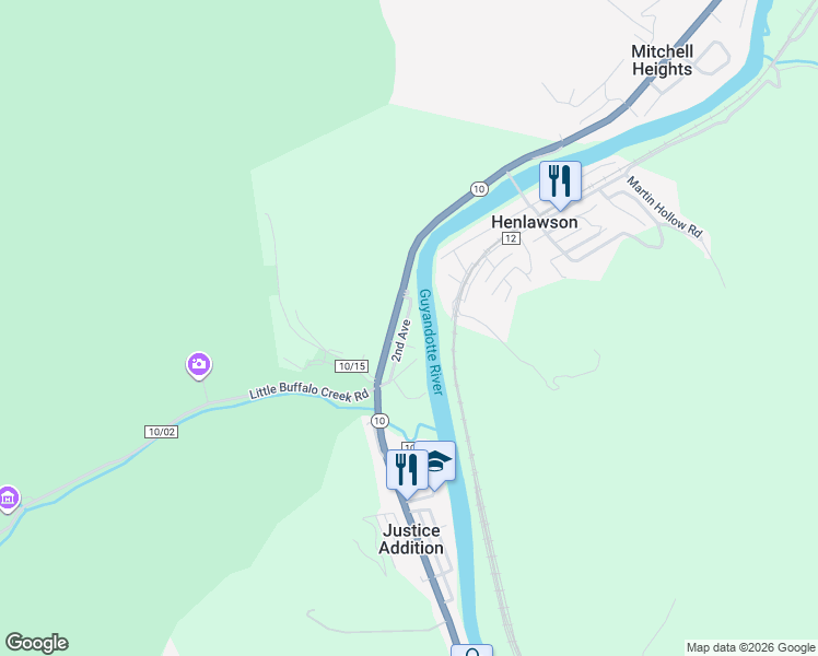 map of restaurants, bars, coffee shops, grocery stores, and more near 116 Oasis Circle in Logan