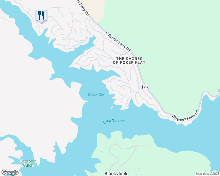 map of restaurants, bars, coffee shops, grocery stores, and more near 770 Foothill Road in Copperopolis