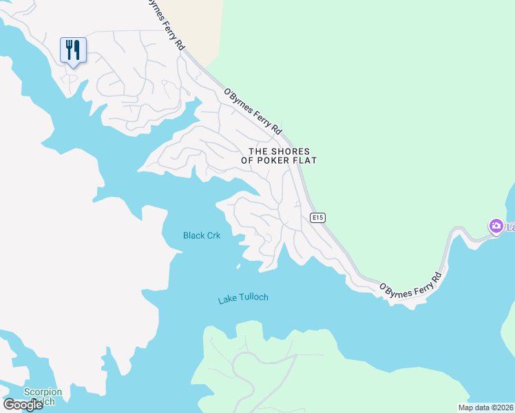 map of restaurants, bars, coffee shops, grocery stores, and more near 695 Foothill Road in Copperopolis