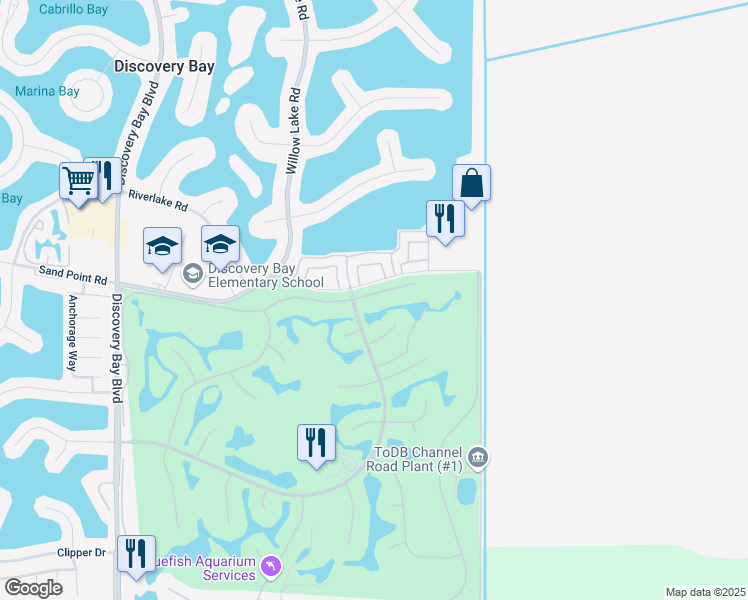 map of restaurants, bars, coffee shops, grocery stores, and more near 54 Edgeview Court in Discovery Bay