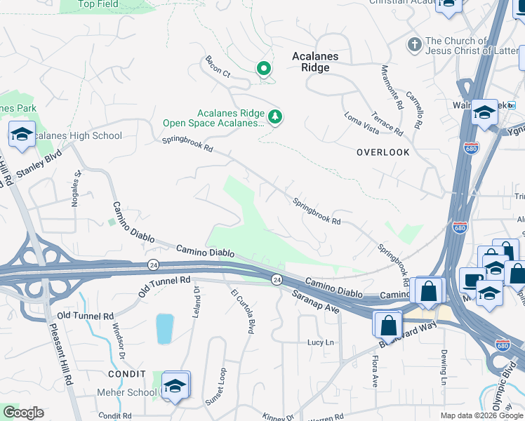 map of restaurants, bars, coffee shops, grocery stores, and more near 40 Rodrigues Lane in Walnut Creek