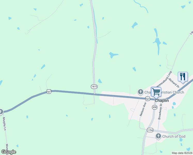 map of restaurants, bars, coffee shops, grocery stores, and more near 154 Ashes Creek Road in Bloomfield