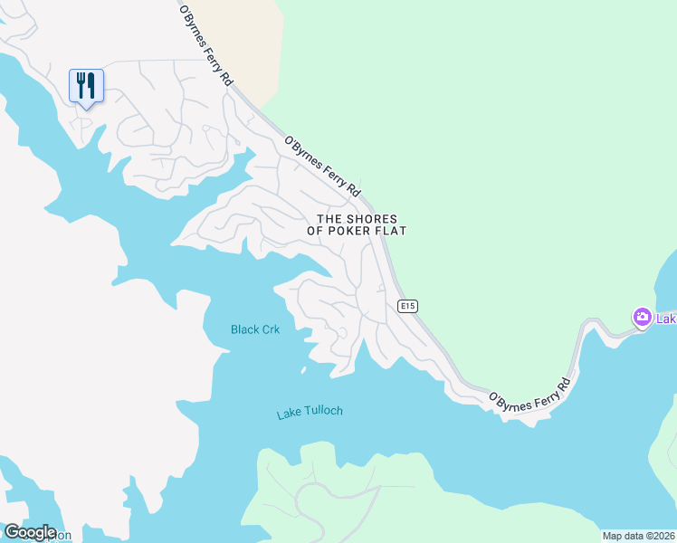 map of restaurants, bars, coffee shops, grocery stores, and more near 695 Foothill Road in Copperopolis