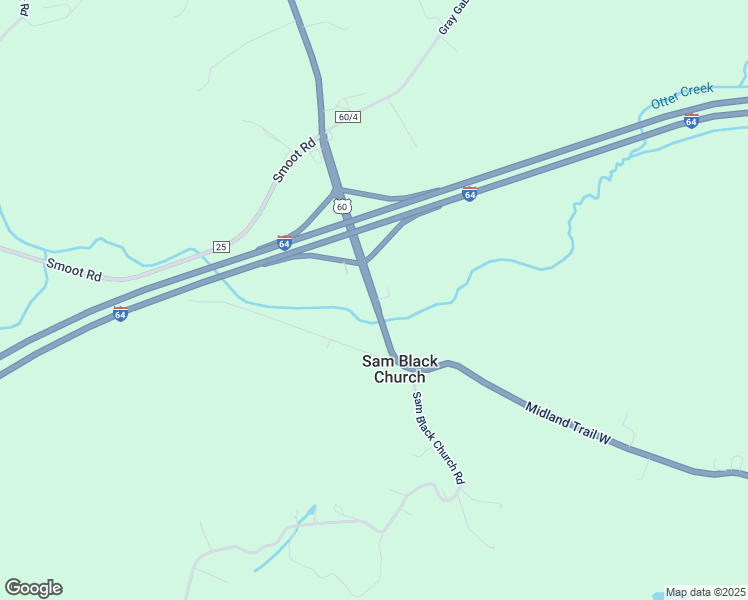 map of restaurants, bars, coffee shops, grocery stores, and more near Highway 60 in Smoot